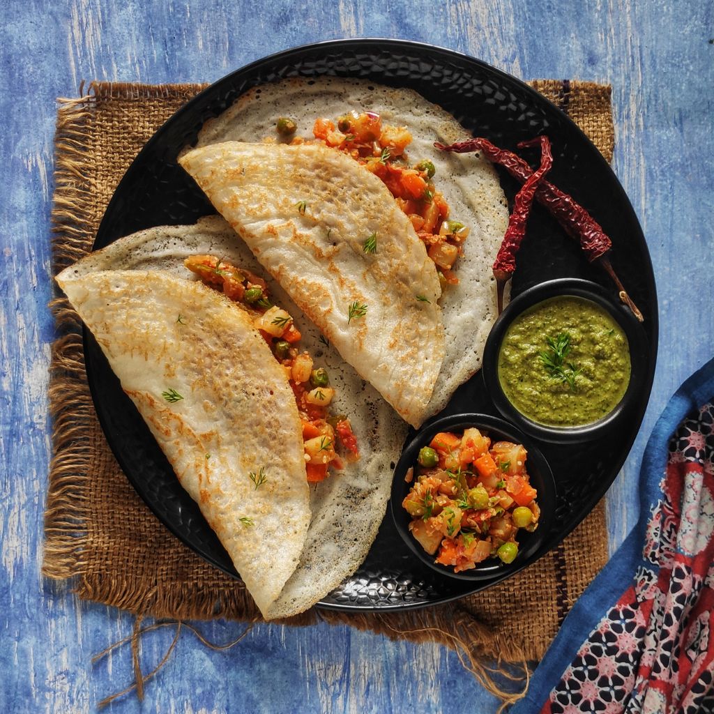 Spicy masala dosa